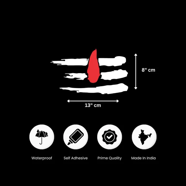 Mahadev_Tilak_Vinyl_Car_Sticker_White_And_Red_Waterproof_Glossy_Finish_For_Cars_Suvs_And_Bikes_White_Pack_Of_4