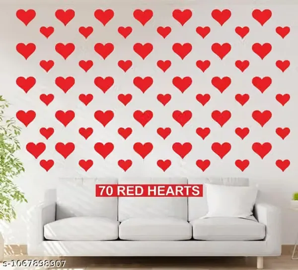 Vinyl_Heart_Print_Wall_Sticker_Set_Of_70_Red