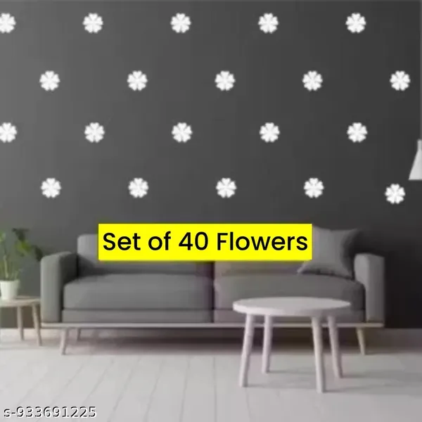 Vinyl_Floral_Print_Wall_Sticker_Set_Of_40_White