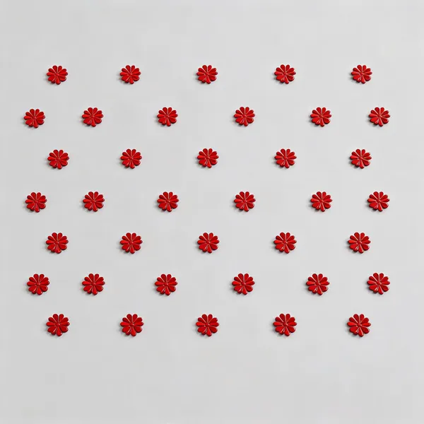 Vinyl_Floral_Print_Wall_Sticker_Set_Of_40_Red