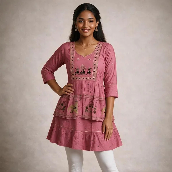 Pink_Cotton_Flared_Navratri_Choli_Top_For_Women