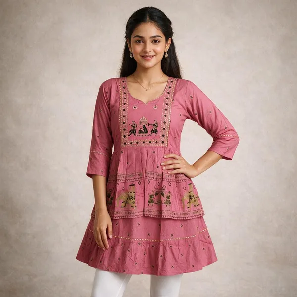 Pink_Cotton_Flared_Navratri_Choli_Top_For_Women