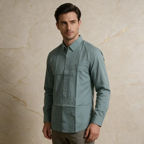 Sky_Blue_Lycra_Cotton_Full_Sleeve_Casual_Shirt_For_Men