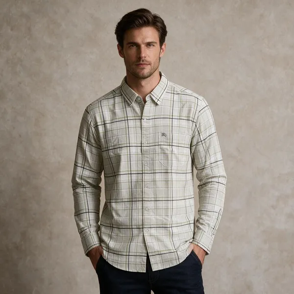 Green_Linen_Oxford_Full_Sleeve_Checked_Shirt_For_Men