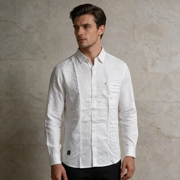 White_Linen_Regular_Fit_Full_Sleeve_Shirt_For_Men