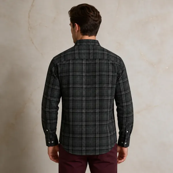 Green_Linen_Oxford_Full_Sleeve_Checked_Shirt_For_Men