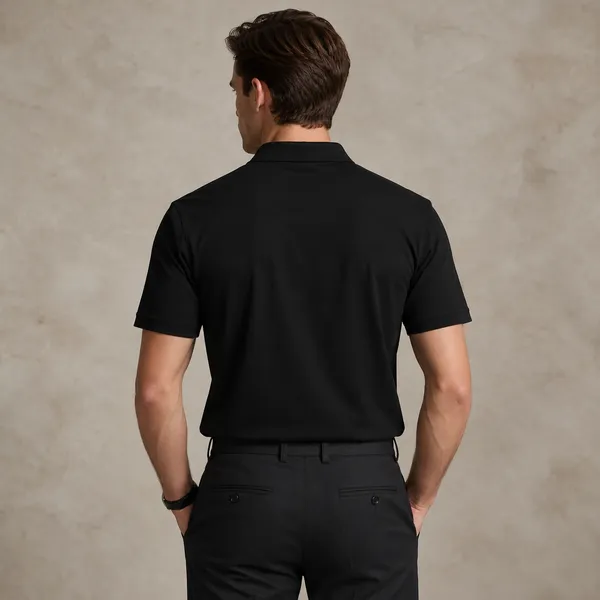 Black_Polyester_Blend_Regular_Fit_Polo_T-Shirt_For_Men