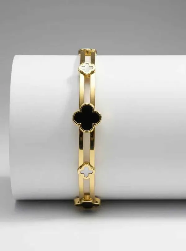 Black_Clover_Open_Cuff_Bracelet_Gold_Tone_Finish
