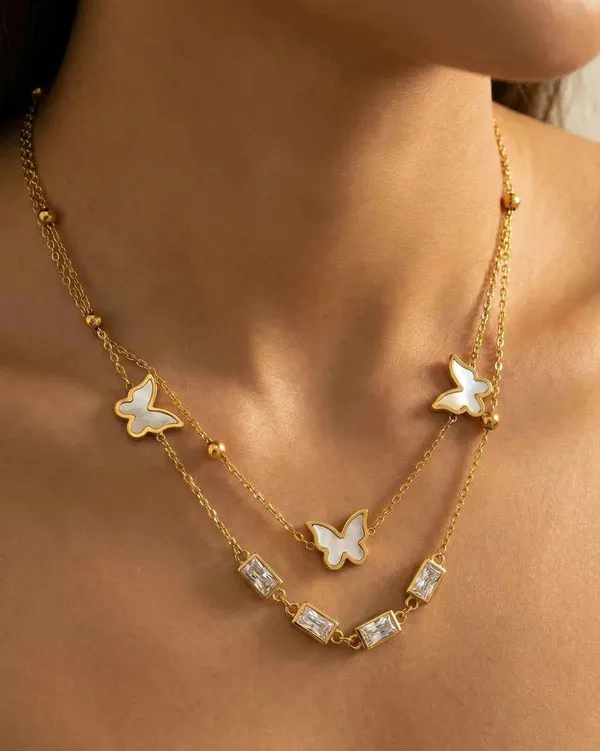 Butterfly_Crystal_Layered_Necklace_Gold_Tone_Finish