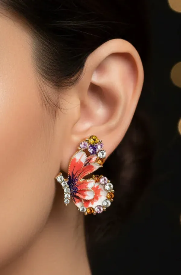 Butterfly_Earrings_Gold_Tone_Art_Inspired_Statement_Jewellery