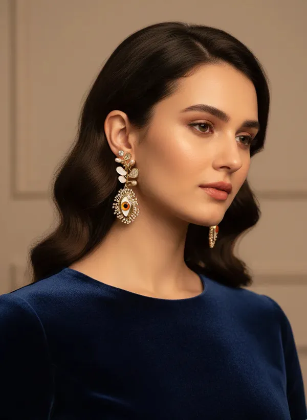 Evil_Eye_Leaf_Drop_Earrings_Gold_Plated_Protective_Statement_Jewellery