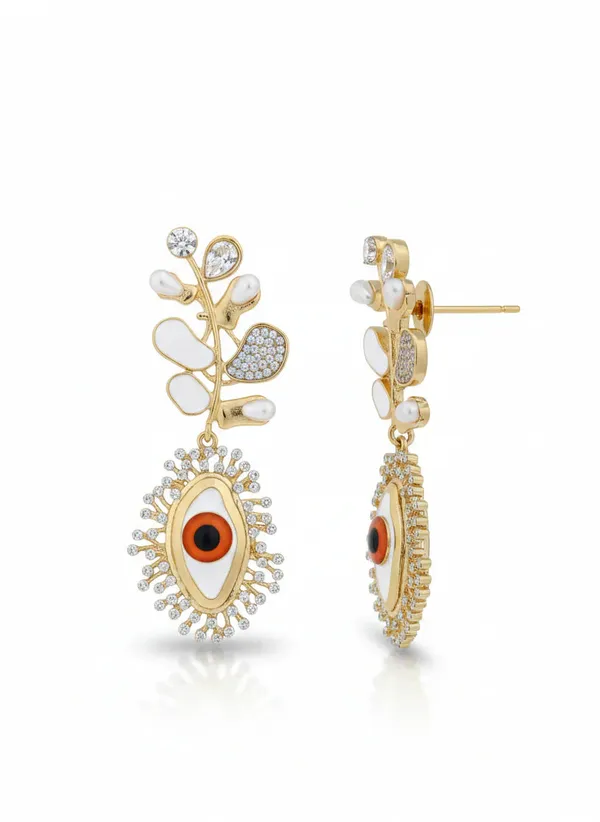 Evil_Eye_Leaf_Drop_Earrings_Gold_Plated_Protective_Statement_Jewellery