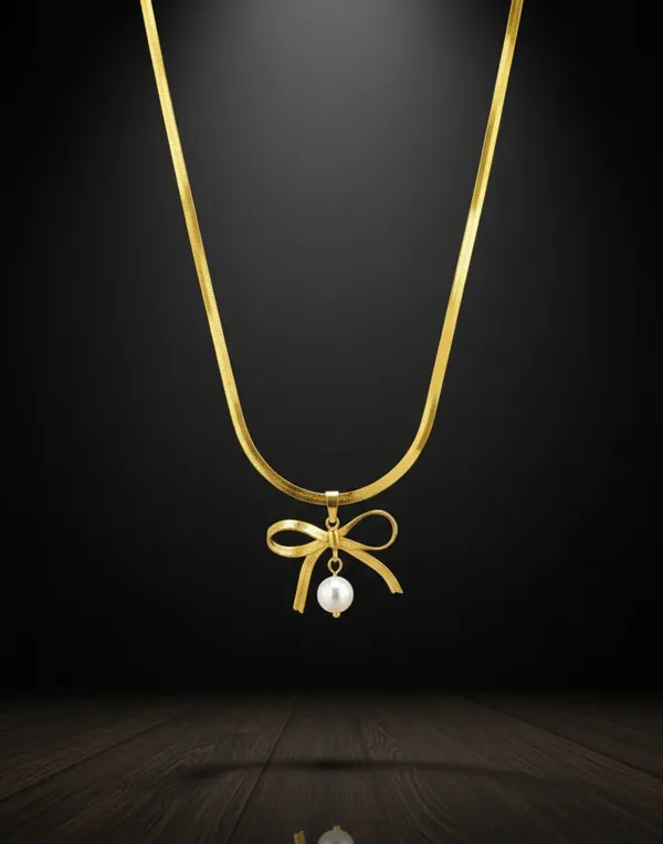 Golden_Bow_Pearl_Necklace_A_Gentle_Knot_Of_Timeless_Elegance