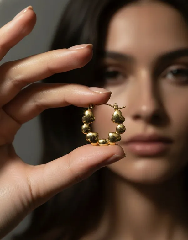 Heart_Bead_Hoop_Earrings_18k_Gold_Tone_Finish