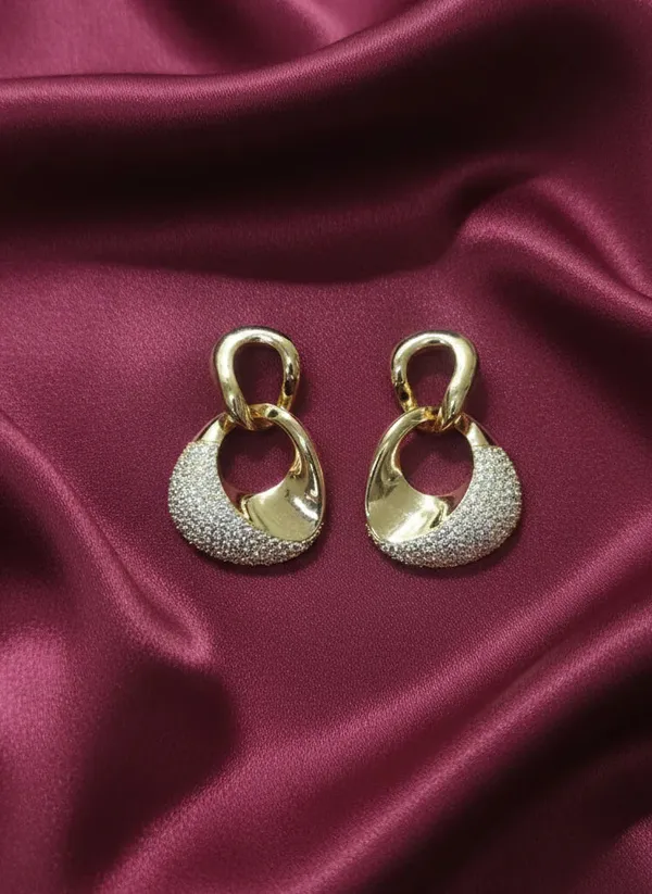 Infinite_Glow_Link_Earrings_Gold_Tone_Statement_Jewellery