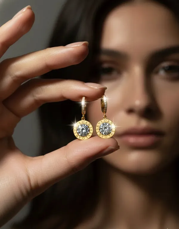 Prexela_Round_Crystal_Drop_Huggie_Earrings_18k_Gold_Tone_Finish