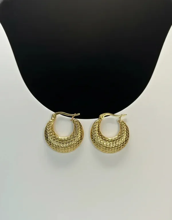 Textured_Crescent_Hoop_Earrings_Gold_Tone_Finish