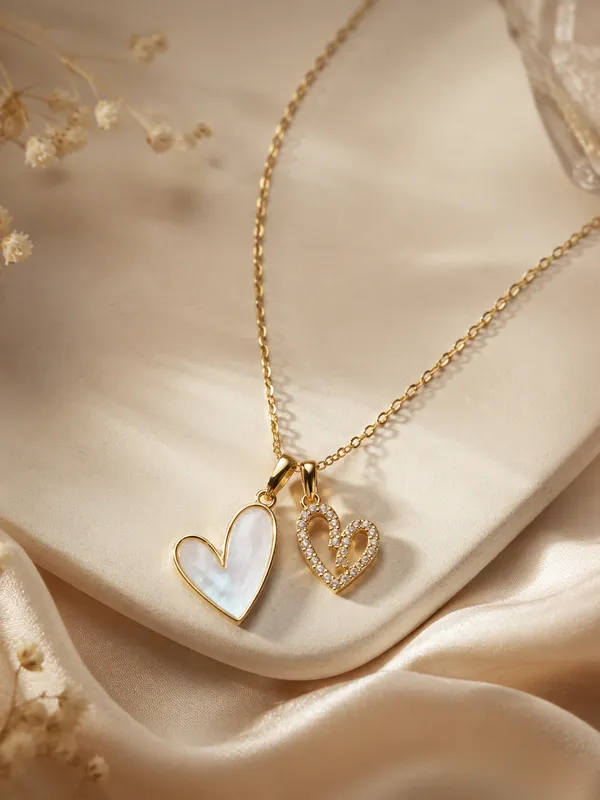 Double_Heart_Charm_Necklace_Stainless_Steel