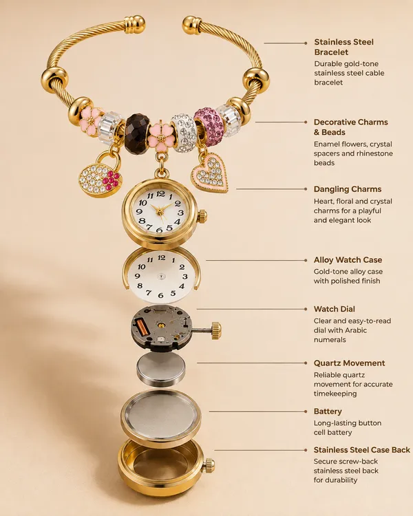 Bloom_Charm_Bracelet_Watch_Gold