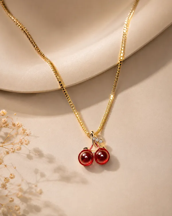 Cherry_Charm_Pendant_Necklace_Gold