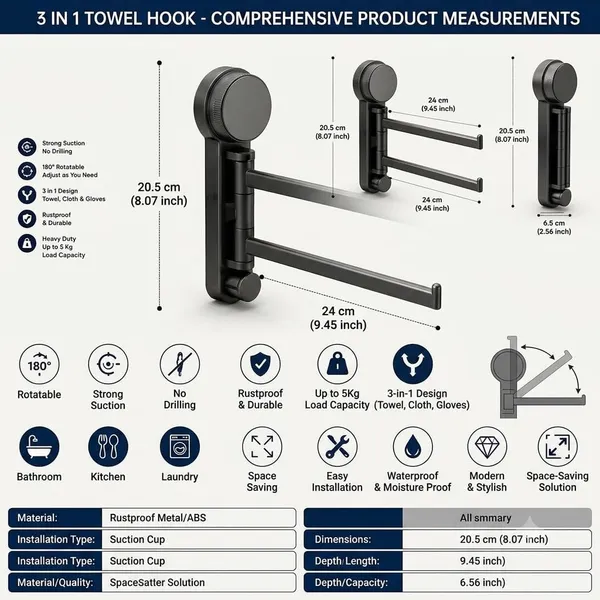 4_Bar_Suction_Towel_Holder_for_Bathroom,_Rust-Free_Powder_Coated_Wall_Mounted_Towel_Rack,_No_Drill_Towel_Organizer,_Modern_Bathroom_Accessories