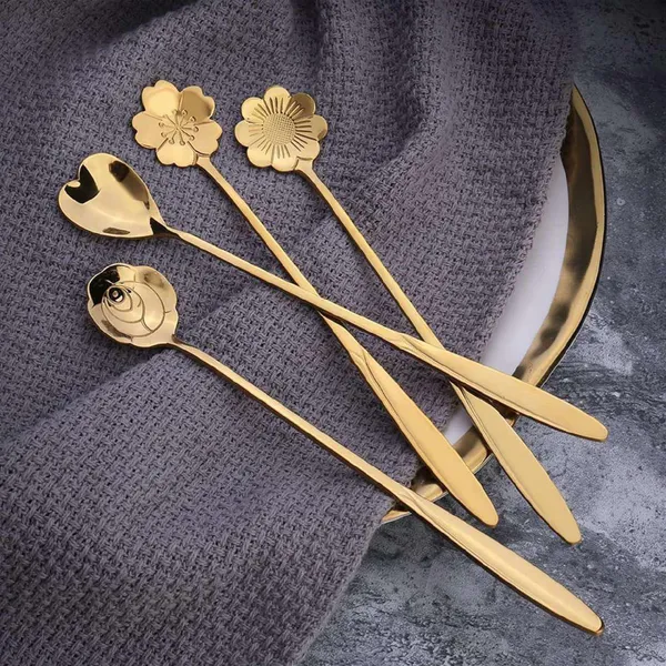 Metal_Floral_Pattern_Long_Handle_Spoon_Set_-_Pack_of_4