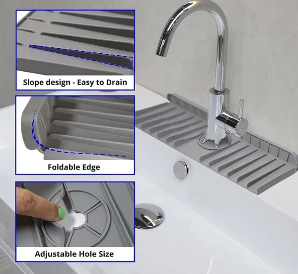 2PCS_Kitchen_Sink_Splash_Guard,_Silicone_Water_Catcher_Mat,_Draining_Pad_Behind_Faucet,_Rubber_Drying_Mat_for_Kitchen_&_Bathroom_Countertop_Splash_Protector_&_Storage,_Non-Slip_Soap_Holder