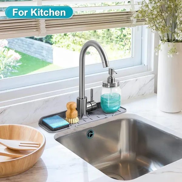 2PCS_Kitchen_Sink_Splash_Guard,_Silicone_Water_Catcher_Mat,_Draining_Pad_Behind_Faucet,_Rubber_Drying_Mat_for_Kitchen_&_Bathroom_Countertop_Splash_Protector_&_Storage,_Non-Slip_Soap_Holder