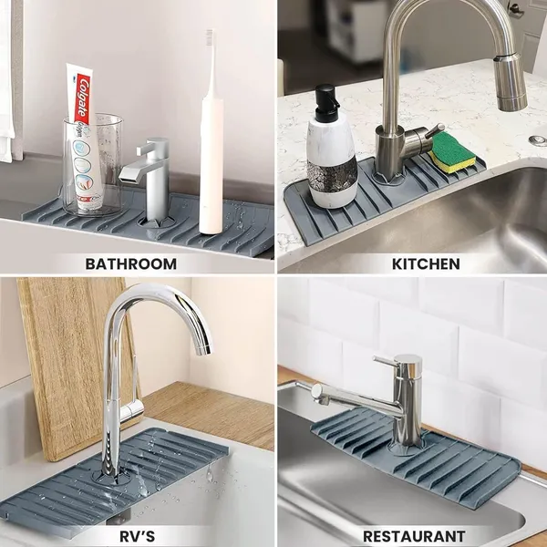 2PCS_Kitchen_Sink_Splash_Guard,_Silicone_Water_Catcher_Mat,_Draining_Pad_Behind_Faucet,_Rubber_Drying_Mat_for_Kitchen_&_Bathroom_Countertop_Splash_Protector_&_Storage,_Non-Slip_Soap_Holder