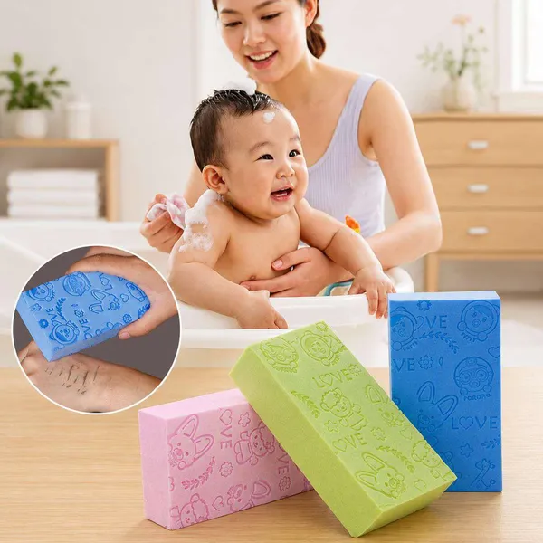 3PCS_Exfoliating_Sponge_Ultra_Soft_Bath_Scrubber_for_Kids_Body_Scrub_for_Bathing_Exfoliator_for_Body_Wash,_Dead_Skin_Removal_Bathing