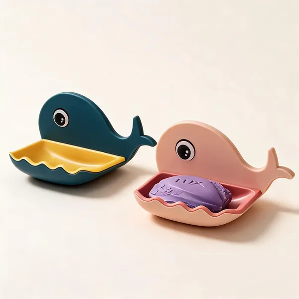 Plastic_Whale_Shape_Bathroom_Soap_Dish_-_Pack_of_2