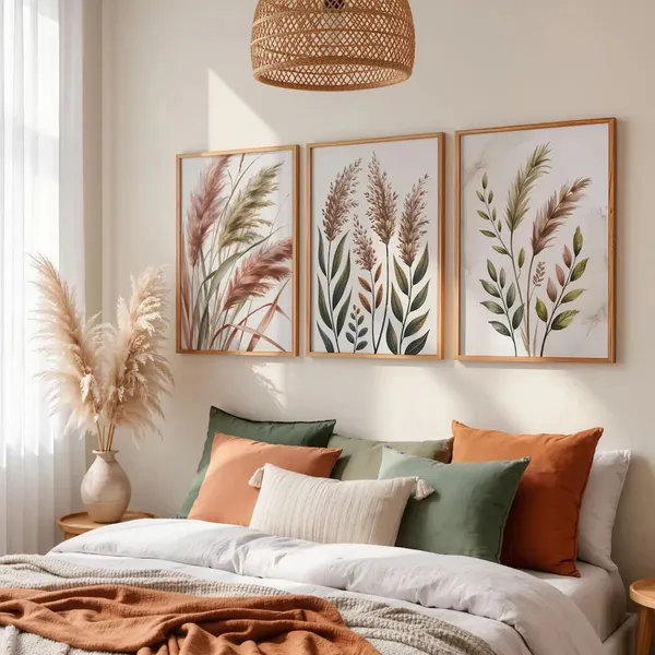 Wooden_Botanical_Floral_Print_Framed_Wall_Art_Set_-_Set_Of_3