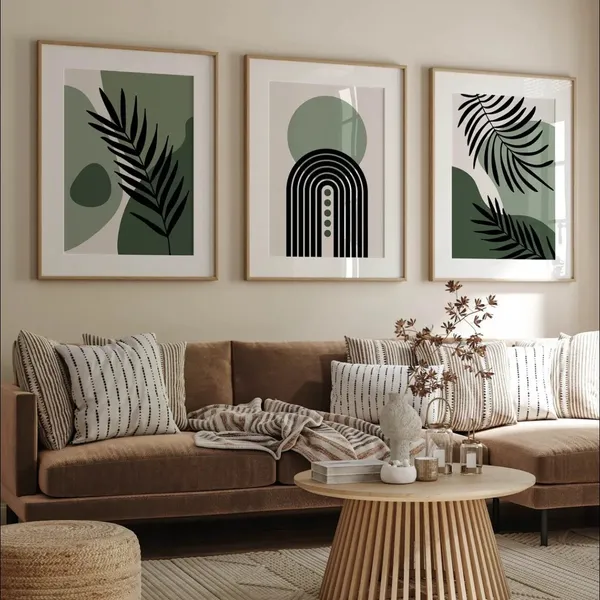 Abstract_Botanical_Set_Of_3_Framed_Wall_Art_Prints