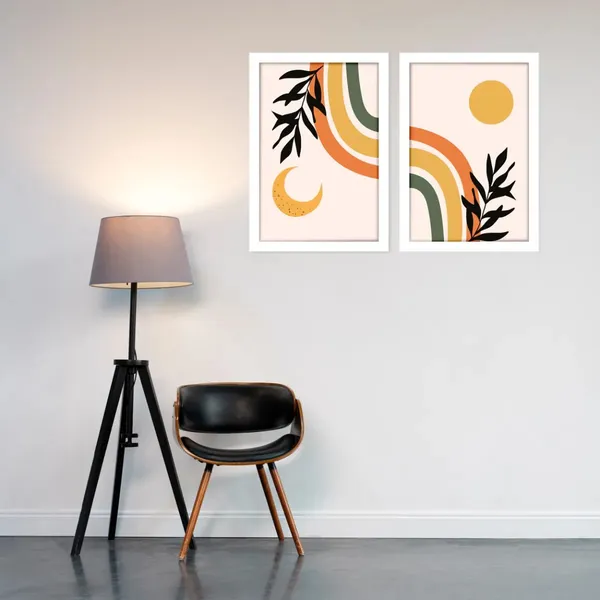 Framed_Contemporary_Abstract_Botanical_Wall_Art_Set_-_Set_Of_2