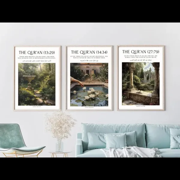 Religious_Quran_Verse_Scenic_Framed_Wall_Art_Set_Of_3