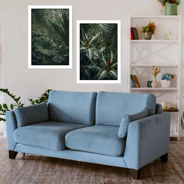 Framed_Botanical_Leaf_Print_Framed_Wall_Art_Set_-_Set_Of_3