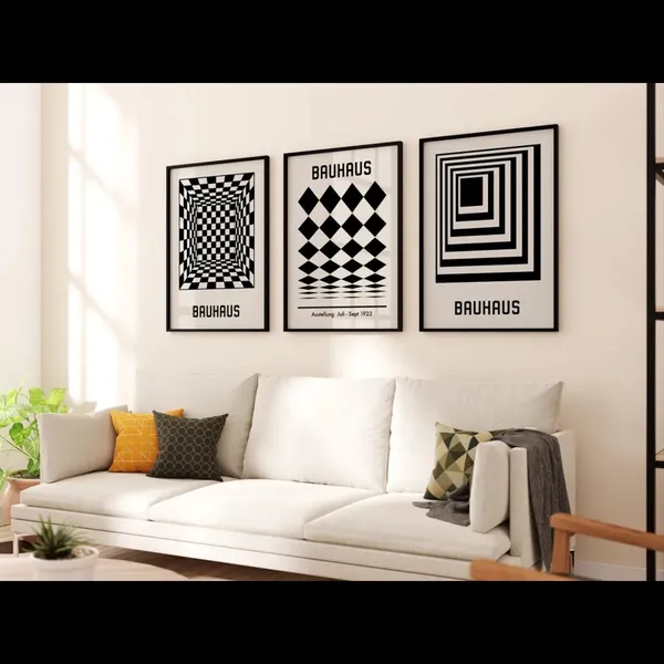 Bauhaus_Geometric_Set_Of_3_Framed_Wall_Art_Prints