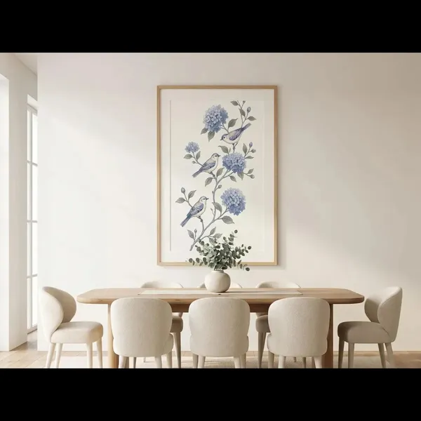 Wooden_Botanical_Bird_Print_Framed_Wall_Art_Set_-_Set_Of_3