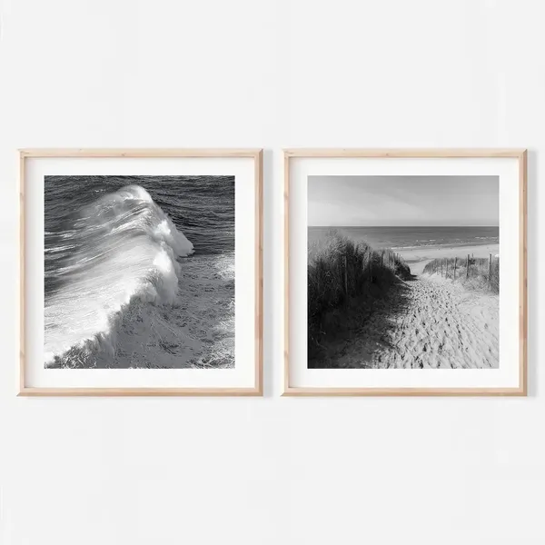 Wooden_Coastal_Monochrome_Set_Of_4_Wall_Art_Frames