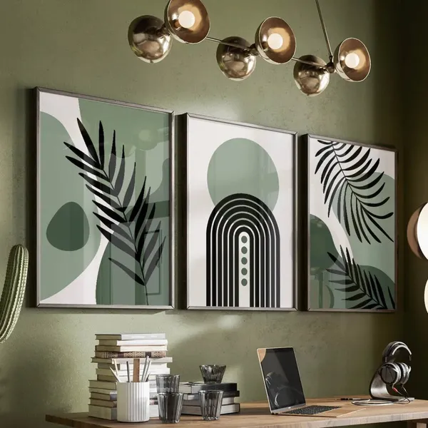 Abstract_Botanical_Set_Of_3_Framed_Wall_Art_Prints