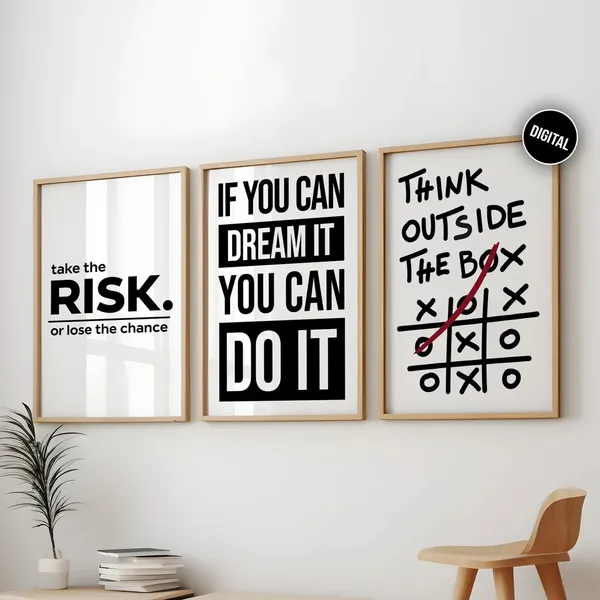 Wooden_Minimalist_Motivational_Typography_Framed_Wall_Art_-_Set_Of_3