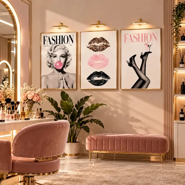 Fashion_Glamour_Lips_And_Beauty_Print_Framed_Wall_Art_Set_-_Set_Of_3