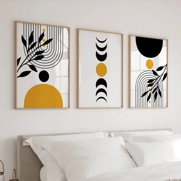 Wooden_Frame_Abstract_Botanical_Wall_Art_-_Set_Of_3