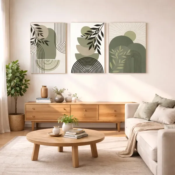 Abstract_Botanical_Geometric_Set_Of_3_Wall_Art_Prints