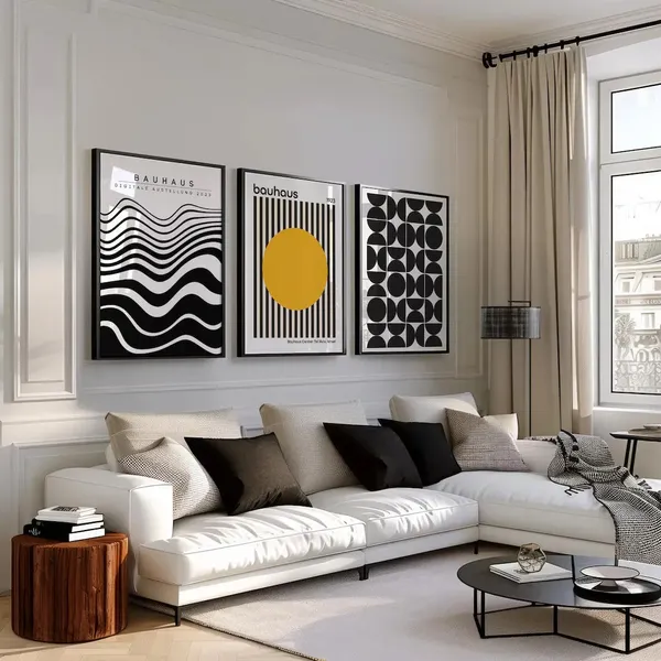 Bauhaus_Geometric_Set_Of_3_Framed_Wall_Art_Prints