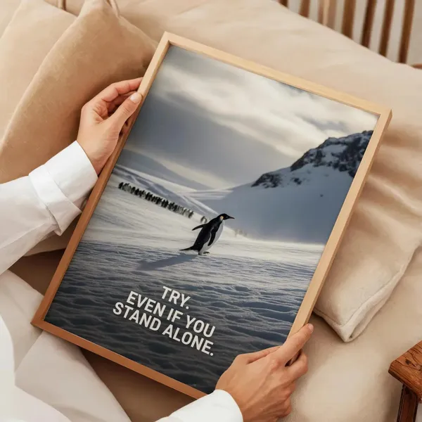 Wooden_Motivational_Penguin_Quote_Framed_Wall_Art