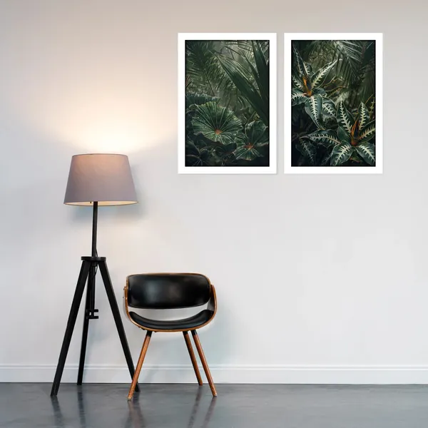 Framed_Botanical_Leaf_Print_Framed_Wall_Art_Set_-_Set_Of_3