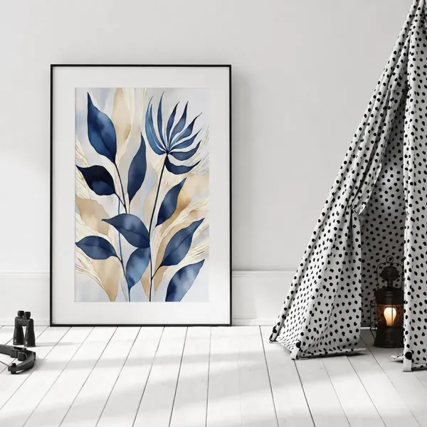 Framed_Modern_Botanical_Leaf_Print_Wall_Art_-_Set_Of_3