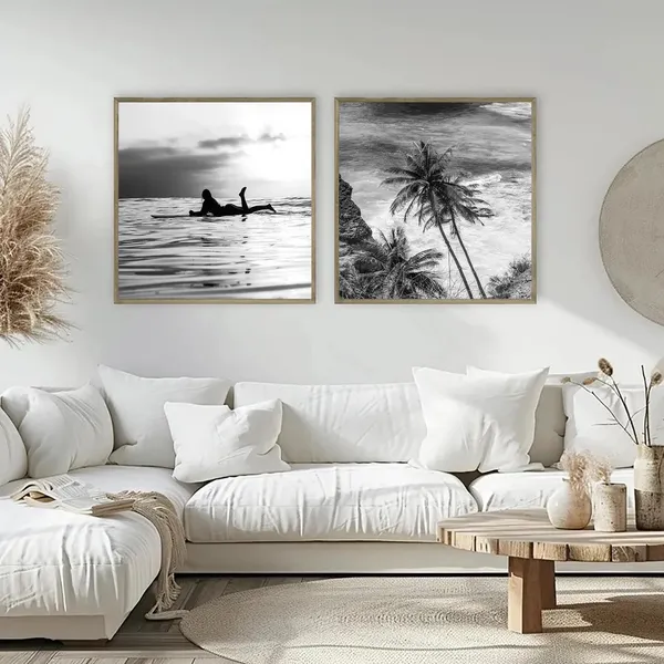 Wooden_Coastal_Monochrome_Set_Of_4_Wall_Art_Frames