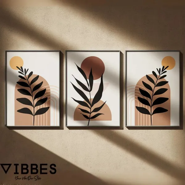 Framed_Abstract_Botanical_Framed_Wall_Art_-_Set_Of_3